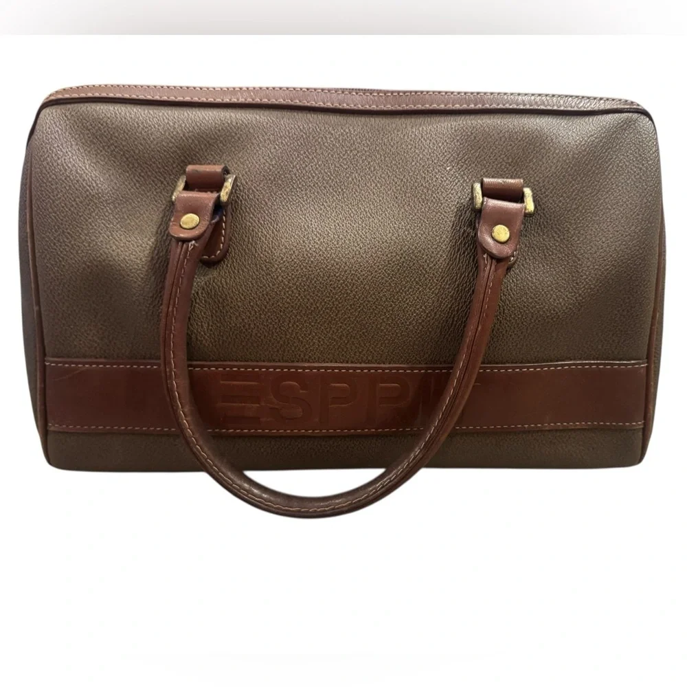 Esprit Tan and Brown Canvas Bag